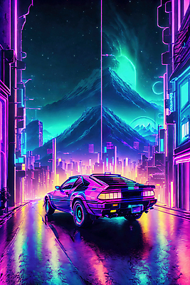 JPG 편집이미지 도로 선 하늘 미래 산 거리 빌딩 사람없음 건물 컬러풀 도시 네온 오로라 형광 이미지편집 편집실사 AI컴퓨터그래픽 AI콘텐츠 건축물 길 컬러 컨셉 교통시설 자연현상 빛 CG 파일형식