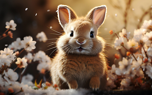 JPG 편집이미지 꽃잎 꽃 설경 사람없음 설원 토끼 디지털합성 눈내림 편집소스 편집실사 AI포토 AI콘텐츠 식물 겨울 포유류 눈_날씨 풍경 반려동물 CG 파일형식