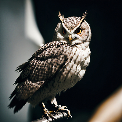 JPG 편집이미지 응시 사람없음 검은색 디지털합성 부엉이 편집소스 편집실사 AI컴퓨터그래픽 AI콘텐츠 시선 컬러 조류 CG 파일형식