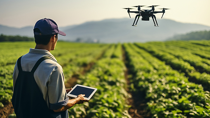JPG 편집이미지 남자 밭 한명 들기 상반신 성인 야외 농작물 태블릿 농사 농부 드론 성인남자한명만 스마트팜 편집실사 AI인물포토 AI콘텐츠 직업 1 농업 모션 사람 전자제품 스마트기기 농장 CG 남자한명만 성인남자만 파일형식 AI포토