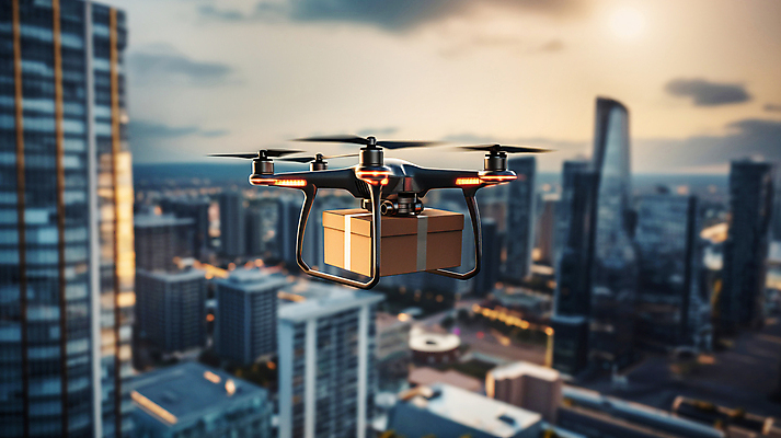 JPG 구름 편집이미지 하늘 사람없음 야외 햇빛 고층빌딩 도시 운반 배송 택배상자 드론 편집실사 AI포토 AI콘텐츠 자연요소 빌딩 상자 태양 CG 택배 파일형식