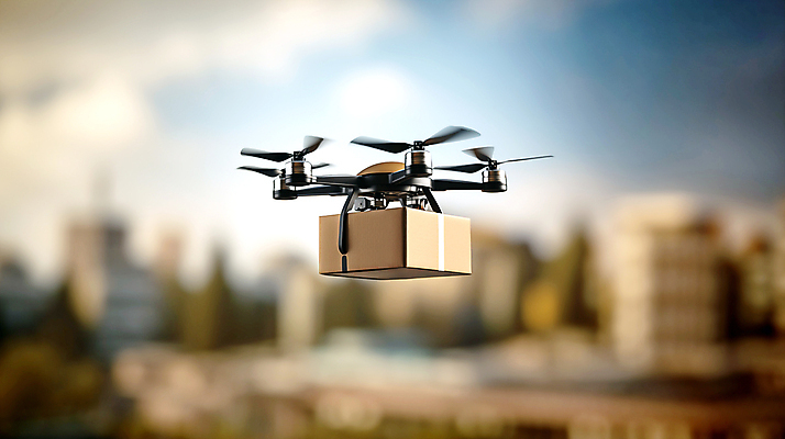 JPG 구름 편집이미지 하늘 사람없음 야외 아웃포커스 도시 운반 배송 택배상자 드론 편집실사 AI포토 AI콘텐츠 자연요소 촬영기법 상자 CG 택배 파일형식