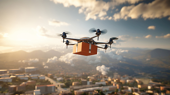 JPG 구름 편집이미지 하늘 사람없음 야외 햇빛 고층빌딩 도시 운반 배송 택배상자 드론 편집실사 AI포토 AI콘텐츠 자연요소 빌딩 상자 태양 CG 택배 파일형식