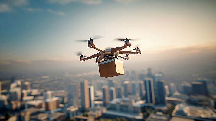 JPG 구름 편집이미지 하늘 사람없음 야외 햇빛 고층빌딩 도시 운반 배송 택배상자 드론 편집실사 AI포토 AI콘텐츠 자연요소 빌딩 상자 태양 CG 택배 파일형식