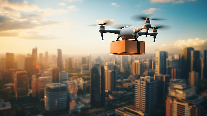 JPG 구름 편집이미지 하늘 사람없음 야외 고층빌딩 도시 운반 배송 택배상자 드론 편집실사 AI포토 AI콘텐츠 자연요소 빌딩 상자 CG 택배 파일형식