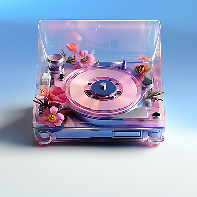 JPG 편집이미지 꽃 분홍색 하늘색 사람없음 빛 디지털합성 오브젝트 턴테이블 편집소스 편집실사 AI포토 AI콘텐츠 식물 컬러 파란색 CG 파일형식