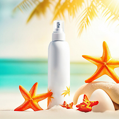 JPG 편집이미지 모래 바다 나뭇잎 불가사리 해변 사람없음 여름 뷰티 화장품 선크림 디지털합성 목업 편집소스 편집실사 AI포토 AI콘텐츠 계절 잎 극피동물 CG 파일형식