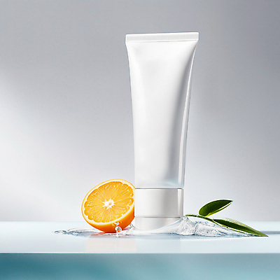 JPG 편집이미지 오렌지 과일 사람없음 여름 뷰티 화장품 흰색 선크림 디지털합성 목업 편집소스 편집실사 AI포토 AI콘텐츠 계절 컬러 CG 파일형식