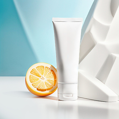 JPG 편집이미지 하늘색 과일 사람없음 여름 뷰티 화장품 흰색 선크림 디지털합성 목업 편집소스 편집실사 AI포토 AI콘텐츠 계절 컬러 파란색 CG 파일형식