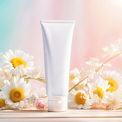 JPG 편집이미지 꽃 분홍색 사람없음 여름 뷰티 화장품 흰색 선크림 디지털합성 목업 편집소스 편집실사 AI포토 AI콘텐츠 식물 계절 컬러 CG 파일형식