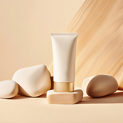 JPG 편집이미지 사람없음 여름 뷰티 화장품 돌_바위 선크림 디지털합성 베이지색 목업 편집소스 편집실사 AI포토 AI콘텐츠 계절 컬러 CG 파일형식