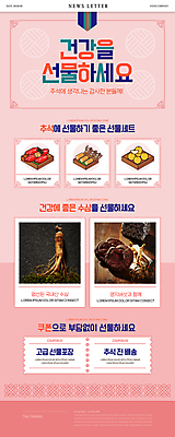 PSD 분홍색 웹템플릿 건강 사람없음 추석 건강식품 선물세트 수삼 영지버섯 추석선물 명절선물 이미지템플릿 템플릿 명절 음식 컬러 선물 버섯 파일형식