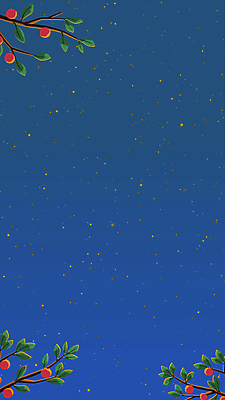 백그라운드 밤하늘 사람없음 파란색 나뭇가지 감나무 모션그래픽 MP4 MOV 나무 컬러 하늘 감 야간 동영상 파일형식