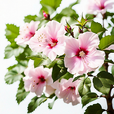 JPG 편집이미지 꽃 잎 사람없음 여름 디지털합성 무궁화 무궁화나무 편집실사 AI포토 AI콘텐츠 나무 식물 계절 CG 파일형식