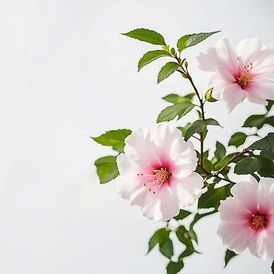 JPG 편집이미지 꽃 잎 사람없음 여름 나뭇가지 디지털합성 무궁화 무궁화나무 편집실사 AI포토 AI콘텐츠 나무 식물 계절 CG 파일형식