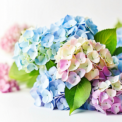 JPG 편집이미지 꽃 잎 사람없음 아웃포커스 여름 봄 디지털합성 수국 편집실사 AI포토 AI콘텐츠 식물 계절 촬영기법 CG 파일형식