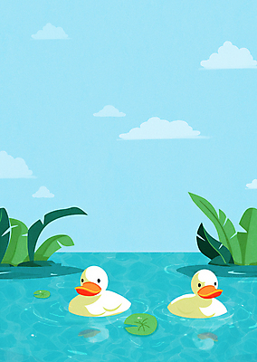 JPG 구름 하늘색 두마리 일러스트 오리 연꽃 풍경 사람없음 여름 수영 연못 연잎 카피스페이스 국내일러스트 AI일러스트 AI콘텐츠 자연요소 계절 꽃 잎 2 조류 파란색 공백 수상스포츠 파일형식