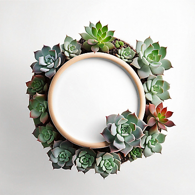 JPG 식물 편집이미지 화분 사람없음 하이앵글 다양 원형프레임 다육식물 카피스페이스 편집실사 AI포토 AI콘텐츠 뷰포인트 다수 프레임 공백 원형 CG 파일형식