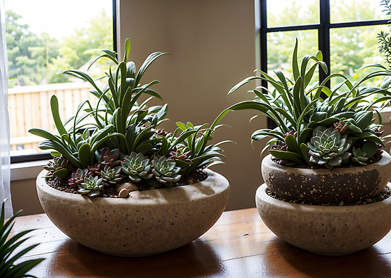 JPG 식물 편집이미지 화분 창문 탁자 실내 사람없음 햇빛 다양 창가 원예 다육식물 편집실사 AI포토 AI콘텐츠 가구 다수 취미 내부 태양 CG 파일형식