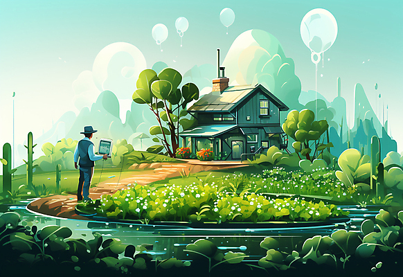 JPG 남자 일러스트 한명 들기 성인 건물 초록색 태블릿 농장 농부 농기구 성인남자한명만 스마트팜 국내일러스트 AI일러스트 AI콘텐츠 직업 1 건축물 컬러 농업 모션 사람 전자제품 스마트기기 남자한명만 성인남자만 파일형식