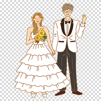 전신 편집이미지 커플 여자 남자 부케 웨딩드레스 결혼 들기 누끼 턱시도 성인 두명 손들기 손잡기 PNG 신랑신부 성인만 안경낌 드레스 안경 신부_웨딩 꽃다발 신랑 관계 모션 사람 정장 이벤트 파일형식