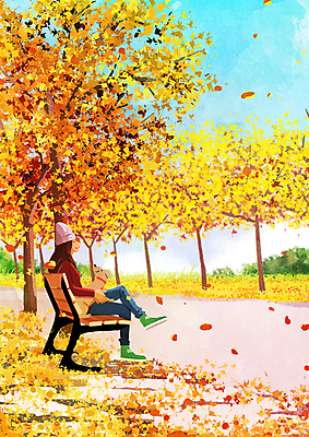 전신 PSD 한마리 여자 반려견 여유 단풍 낙엽 벤치 일러스트 안기 단풍나무 휴식 함께함 한명 앉기 성인 반려동물 산책로 가을 강아지 은행잎 은행나무 성인여자한명만 국내일러스트 나무 동물 1 계절 감정 길 컨셉 잎 의자 모션 사람 개 여자한명만 성인여자만 파일형식