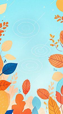 JPG 단풍 낙엽 일러스트 나뭇잎 풍경 사람없음 가을 풀 비 빗물 국내일러스트 AI일러스트 AI콘텐츠 자연요소 식물 계절 잎 날씨 비_날씨 파일형식