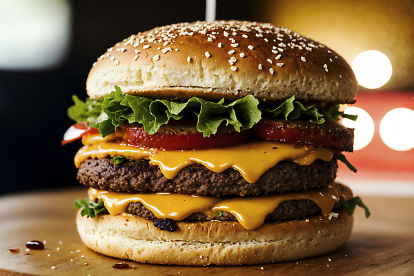 JPG 편집이미지 음식 패스트푸드 서양음식 사람없음 아웃포커스 햄버거 보케 치즈버거 편집실사 AI포토 AI콘텐츠 촬영기법 인스턴트 CG 파일형식