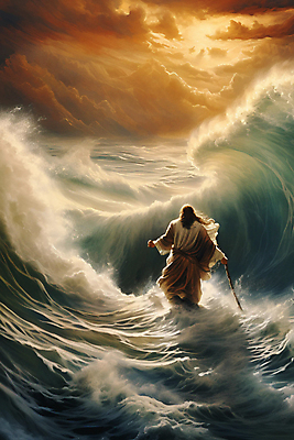 JPG 전신 구름 남자 기독교 바다 일러스트 지팡이 하늘 한명 성인 믿음 균열 기적 홍해 건너기 모세 모세의기적 성인남자한명만 국내일러스트 AI일러스트 AI콘텐츠 자연요소 1 감정 종교 모션 사람 남자한명만 성인남자만 파일형식