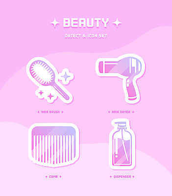 아이콘 분홍색 사람없음 반짝임 뷰티 머리빗 드라이어 공병 디퓨저 2D아이콘 AI파일 컬러 모션 미용용품 병_담는 파일형식 벡터