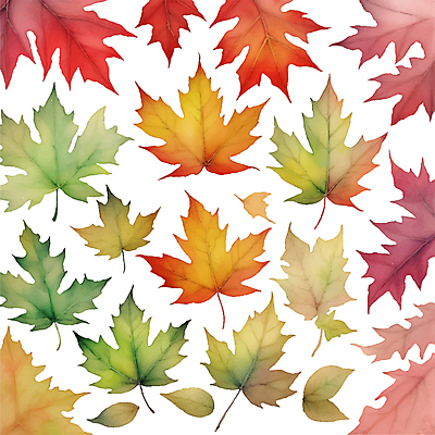 단풍 일러스트 붓터치 나뭇잎 수채화 사람없음 가을 번짐 국내일러스트 AI파일 계절 잎 파일형식 벡터 효과