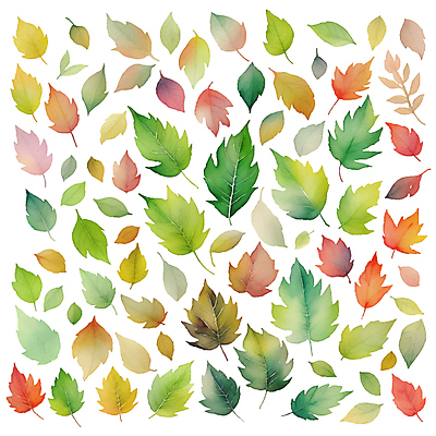 단풍 낙엽 일러스트 붓터치 나뭇잎 수채화 사람없음 번짐 국내일러스트 AI파일 잎 파일형식 벡터 효과