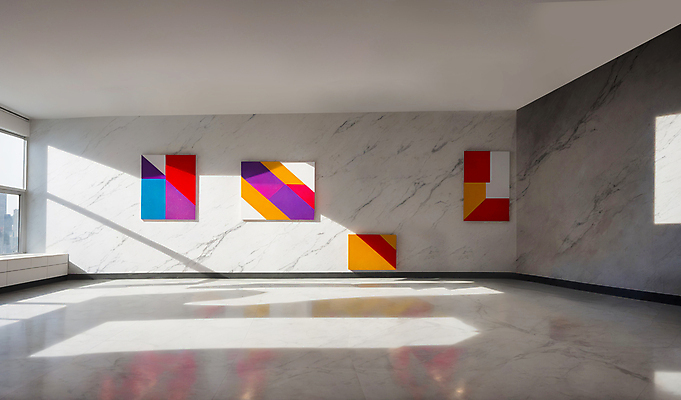 JPG 편집이미지 액자 창문 사람없음 인테리어 햇빛 공간 미술관 디지털합성 모던 그림 작품 대리석 편집소스 편집실사 AI포토 AI콘텐츠 디자인 재료 미술 태양 CG 파일형식