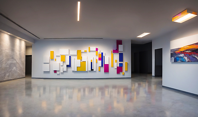 JPG 편집이미지 액자 조명 사람없음 인테리어 공간 미술관 디지털합성 모던 그림 작품 편집소스 편집실사 AI포토 AI콘텐츠 디자인 미술 CG 파일형식