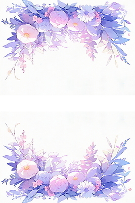 JPG 꽃 잎 일러스트 프레임 사람없음 보라색 풀 편지지 감성 카피스페이스 국내일러스트 AI일러스트 AI콘텐츠 식물 컬러 컨셉 공백 편지 파일형식