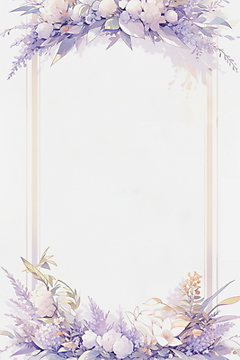 JPG 꽃 잎 일러스트 프레임 사람없음 풀 편지지 감성 연보라색 카피스페이스 국내일러스트 AI일러스트 AI콘텐츠 식물 컨셉 보라색 공백 편지 파일형식