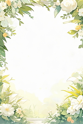 JPG 꽃 잎 일러스트 프레임 사람없음 연두색 풀 편지지 감성 카피스페이스 국내일러스트 AI일러스트 AI콘텐츠 식물 컨셉 초록색 공백 편지 파일형식