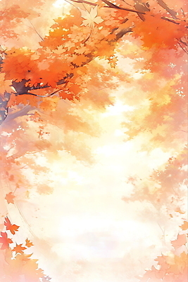 JPG 단풍 낙엽 일러스트 프레임 사람없음 주황색 가을 편지지 감성 카피스페이스 국내일러스트 AI일러스트 AI콘텐츠 계절 컬러 컨셉 잎 공백 편지 파일형식