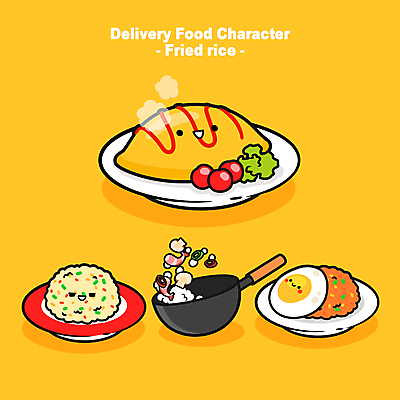 접시 일러스트 방울토마토 사람없음 노란색 연기 계란프라이 계란요리 굽기 볶음 음식캐릭터 오므라이스 김치볶음밥 배달음식 웍 월간캐릭터 일러캐릭터 AI파일 캐릭터 식기 음식 컬러 토마토 주방용품 요리 계란 구이 배달 볶음밥 파일형식 벡터