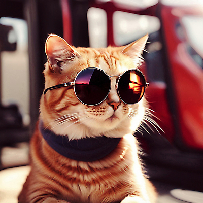 JPG 편집이미지 한마리 사람없음 야외 반려동물 선글라스 고양이 반려묘 편집실사 AI포토 AI콘텐츠 동물 1 안경 포유류 CG 파일형식