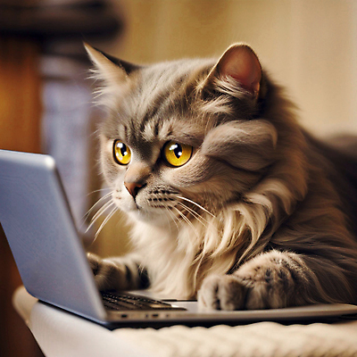 JPG 편집이미지 한마리 응시 엎드리기 실내 사람없음 노트북 반려동물 갈색 고양이 반려묘 편집실사 AI포토 AI콘텐츠 동물 1 시선 컬러 포유류 모션 내부 전자제품 CG 파일형식