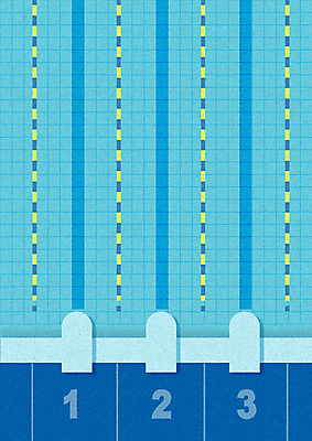 포스터 하늘색 백그라운드 일러스트 수영장 사람없음 물 운동 수영 경기장 격자 트랙 국내일러스트 AI파일 자연요소 무늬 스포츠시설 건강 파란색 수상스포츠 파일형식 벡터