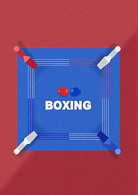 포스터 백그라운드 일러스트 그림자 경기 사람없음 빨간색 파란색 운동 경기장 권투 권투장 권투글러브 스파링 국내일러스트 AI파일 스포츠 컬러 스포츠시설 건강 격투기 글러브 파일형식 벡터