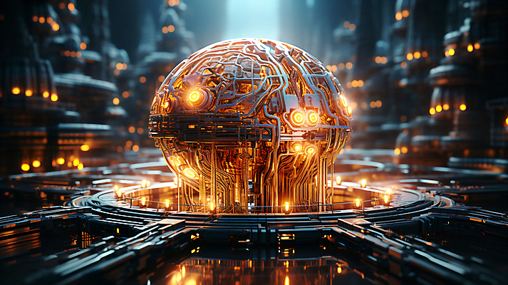 JPG 편집이미지 미래 사람없음 그래픽 빛 디지털 회로판 디지털합성 두뇌 편집소스 SF AI_인공지능 이미지편집 편집실사 AI컴퓨터그래픽 AI콘텐츠 컨셉 CG 뇌 파일형식