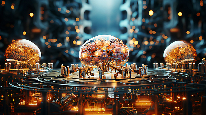 JPG 편집이미지 미래 사람없음 그래픽 빛 디지털 회로판 디지털합성 두뇌 편집소스 SF AI_인공지능 이미지편집 편집실사 AI컴퓨터그래픽 AI콘텐츠 컨셉 CG 뇌 파일형식