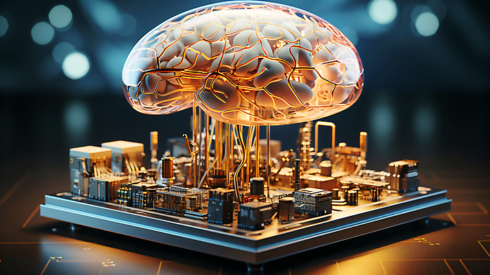 JPG 편집이미지 미래 사람없음 그래픽 빛 디지털 회로판 디지털합성 두뇌 편집소스 SF AI_인공지능 이미지편집 편집실사 AI컴퓨터그래픽 AI콘텐츠 컨셉 CG 뇌 파일형식