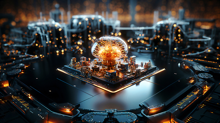 JPG 편집이미지 미래 사람없음 그래픽 빛 디지털 회로판 디지털합성 두뇌 편집소스 SF AI_인공지능 이미지편집 편집실사 AI컴퓨터그래픽 AI콘텐츠 컨셉 CG 뇌 파일형식