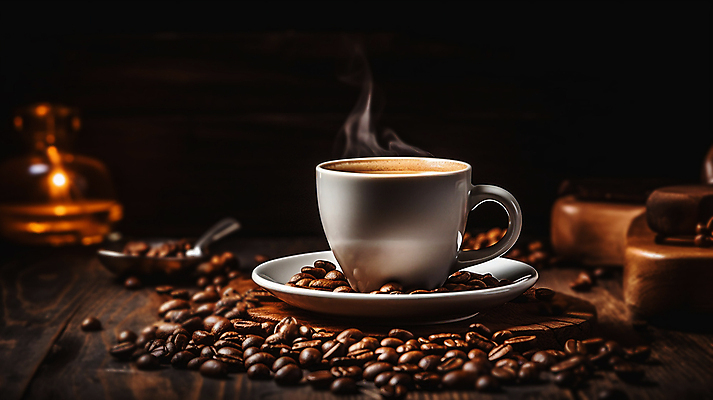 JPG 편집이미지 커피 한잔 사람없음 갈색 카페 원두 연기 커피잔 디지털합성 라떼 편집소스 편집실사 AI포토 AI콘텐츠 1 음료 컬러 잔 상점 CG 파일형식