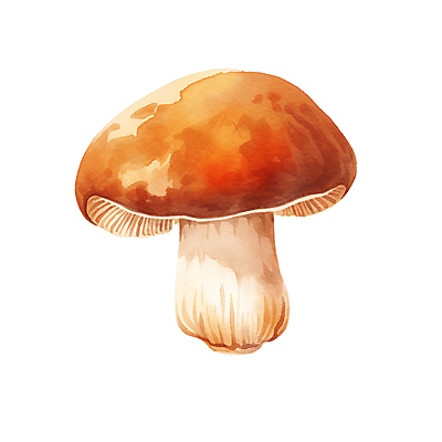 JPG 일러스트 수채화 사람없음 갈색 버섯 가을 국내일러스트 AI일러스트 AI콘텐츠 계절 컬러 파일형식