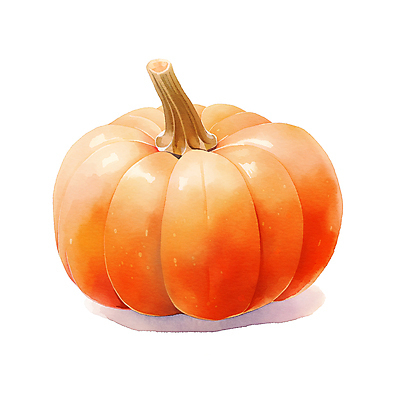 JPG 채소 일러스트 호박 수채화 사람없음 주황색 가을 국내일러스트 AI일러스트 AI콘텐츠 계절 컬러 파일형식